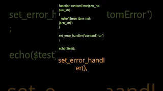 How to handle errors in PHP