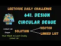 LeetCode 641 Design Circular Deque Daily Challenge POTD Efficient Solutions in C CodeFod