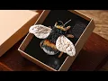 3D Insect Jewelry Hand Embroidery Tutorial Bee Brooch Step by Step Embroidery Tutorial