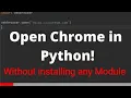Open Browser and start a URL in Python - without installing any Module
