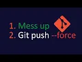 Fix your branch with git push -force