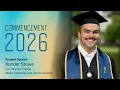 Xander Stowe UC San Diego Commencement 2026 Student Speaker