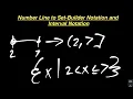 Number Line to Set-Builder Notation and Interval Notation Pre-Calculus