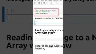 Converting an Image to a NumPy Array