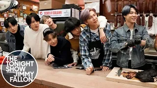 BTS and Jimmy Serve Katz s Deli Pastrami Sandwiches in NYC The Tonight Show