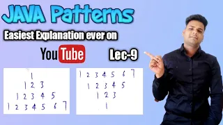 Number pattern programs in java Advanced Number pyramid pattern programs in java