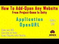 Unity Tutorial Application Open Url 2021 TW Games