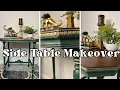 Side Table Makeover Boring White to Vintage Glam