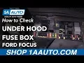 How to Check Under Hood Fuses 00-04 Ford Focus