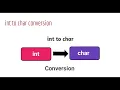 int to char conversion in java Convert int to char in java