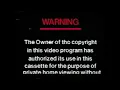 Turner Home Entertainment Warning Screen 1987-1992