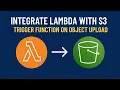 Integration of lambda with S3 for objects create event