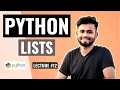 PYTHON Lists Part 1 Lecture Python Tutorial for beginners