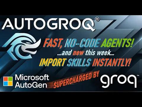 Download MP3 AutoGroq beta v6 : Now, we can add skills to Autogen agents with NO coding!