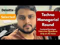 Deloitte USI Techno Managerial Round Interview Questions Frontend Developer Manager Round