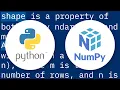 How do I find the length or dimensions size of a numpy matrix in python