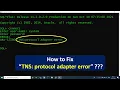 TNS protocol adapter error in oracle database Learn Coding