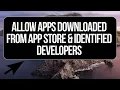 How to Allow Apps Downloaded from App Store Identified Developers on Mac