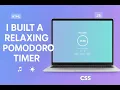 I Built the Cleanest Pomodoro Timer with HTML CSS and JavaScript