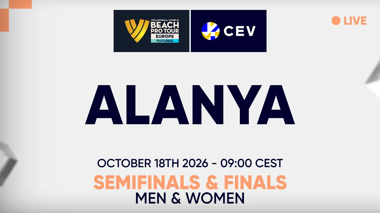 LIVE | 2026 Volleyball World Beach Pro Tour Futures | Alanya | Semifinals & Finals M/W