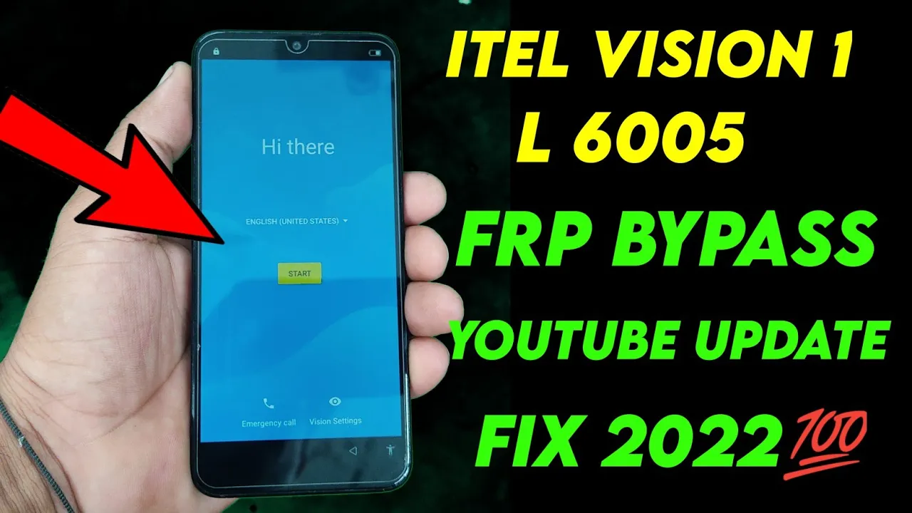 Itel Vision 1 L6005 Frp Bypass - Youtube Update Problem Fix - 2022 - Google Account Remove