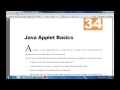 Chapter-34 Java Applet Basics Applet Basics
