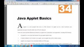Chapter-34 Java Applet Basics Applet Basics