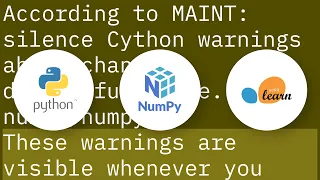 RuntimeWarning numpy dtype size changed may indicate binary incompatibility