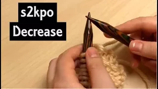 How to s2kpo Centred Double Decrease Slip 2 Together Knit 1 Pass Slipped Stitches Over
