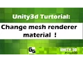 Unity change mesh renderer material