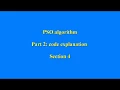 PSO algorithm in matlab code explanation - section 4