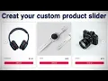 Create product slider in html css and javascript
