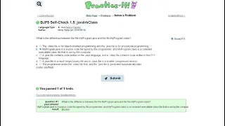 Java Practice-it Introduction to Java Programming Self-Check 1 5 JavaVsClass