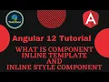 7 - What is Component Component with Inline Template and Inline Style Angular 12 Tutorial Hindi