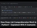 How Does List Comprehension Work in Python how to use list comprehension in python