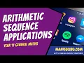 Arithmetic sequence applications Year 11 General Maths MaffsGuru com