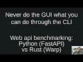 Web api benchmarking Python FastAPI vs Rust Warp