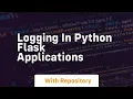 Logging in python flask applications