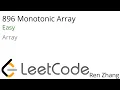 Leetcode 896 Monotonic Array