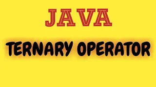 TERNARY OPERATOR in Java Java programming Indo computers HINDI