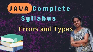 Errors and types of errors in java 48 java course in telugu