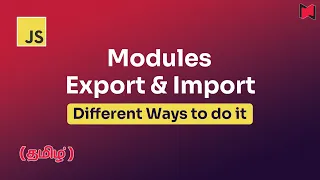 Javascript Modules - Export and Import Different ways to do it