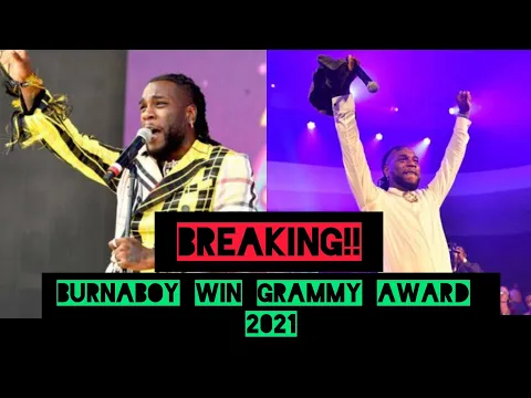 Download MP3 Watch The Moment Burna Boy Won Best Global Music Album at 2021 Grammys Award Ceremony