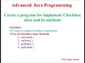 Checkbox Creation and its Methods by using Java Program