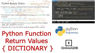 Python Function Dictionary Return