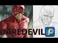 Daredevil Time-lapse Digital Painting on Ibis Paint