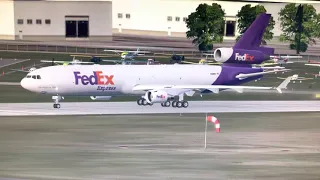 FedEx MD-11 departure Oshkosh