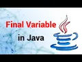 final variable in java constant in java