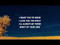 Zack Tabudlo - I want you to know i love you the most (Give Me Your Forever) (Lyrics)