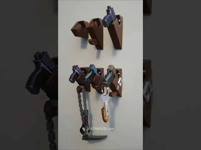 Keychain Pistol Wall Holster — For Glock & Pistol Blasters video thumbnail